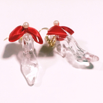 ガラスの靴ピアス【RED】