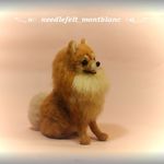 羊毛フェルト　犬　ポメラニアン