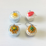山盛りご飯とお味噌汁のピアス(ステンレス金具)