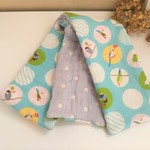 *８重ガーゼマフラーフェイスタオル*blue文鳥とインコたち*再販