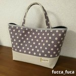 ☆ma-cha様専用☆マチたっぷり ラブリートート Ｍサイズ☆ラベンダードット