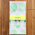へんないきものてぬぐい 蛍光グリーン