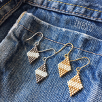 ミニシンプルボーダーピアス・イヤリング／gold or silver
