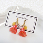 お花×ビーズのピアス