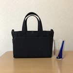 「ボックストート」ミニサイズ「ブラック」帆布トートバッグ 倉敷帆布8号