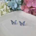 煌めく紫陽花ヘレナモルフォのピアス@ブルーグリーン