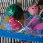 ✨🎆🎋🍉すいかセット💕🌌🎋 ミニチュア  ドールハウス  カフェ  夏 スイーツ かき氷 フルーツ
