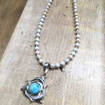 Larimar Dolphin Necklace ✴︎sv925✴︎
