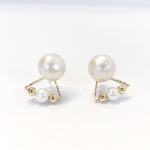 2WAYコットンパールピアス／イヤリング