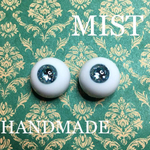 レジンアイ 15mm MIST ミスト 水色系 幼SD 球体関節人形 スワロフスキー