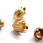 24k gold チューリップ* ビーズキャップ*