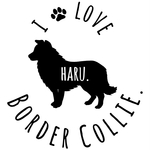 手描き風フォントがかわいい愛犬のお名前入りステッカー☆『ボーダーコリー（たれ耳）』☆ カーステッカー ☆ ペット ☆ ステッカー ☆ 名入れ 8