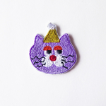 PARTYねこワッペン  L size PULPLE 帽子