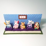 「ｈ様リクエスト作品」ちりめん細工の仲間たち「笑点」ミニ置物 【送料無料】