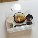 とんかつ定食　タイル白　otomenokai ミニチュア
