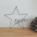 ワイヤー壁飾り お星さま Open cafe
