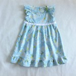 フリル袖の花柄ワンピース