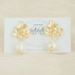 再販*flower × cotton pearl pierce