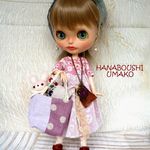 ＊リバティの可憐なワンピース＊　お洒落コーディネート９点セット　＊blythe outfit＊　ブライス　＊ブライスアウトフィット＊