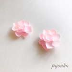 ピンクの紫陽花ピアス/イヤリング