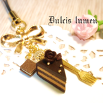 【選べる金具】チョコバラとアザランのチョコレートケーキ・チャーム