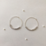 シルバー925  シンプルフープピアス