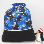 中型マルチ巾着袋・・・くまさん宇宙飛行士
