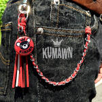 選べる6カラー展開 王冠 クマ『kumawn』リールキーホルダー付き タッセル チェーン