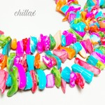 天然シェル！カラフルさざれビーズ50g約60個●No. 2