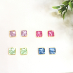 キラキラクシェルピアス＊イヤリング＊スクエア