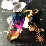  宇宙柄鉱石のオルゴナイトバック/キーチャーム[ゴールド]