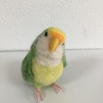 実物大♪羊毛フェルトのコザクラインコ　ブルーパイド