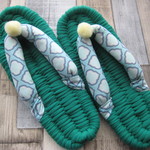布ぞうり：モロッカンemerald green24cm