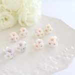 5月25日12時販売開始・コットンパールキャッチの花束ピアス