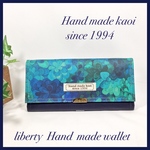 リバティ フラップ長財布   スリムタイプ   Emerald bay  green&blue
