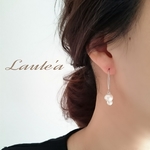トリプルパールのフックピアス