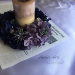 アーティフィシャル❤︎あじさいリース  〈ブルー✖︎パープル〉