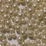 穴ありパール  オフホワイト  2サイズミックス（3mm,5mm）