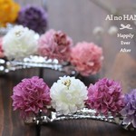 ぽんぽんマムのバレッタ*ヘアアクセサリー*浴衣*和装*髪飾り