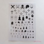 ドクロ＆十字架　レジン封入用フィルム