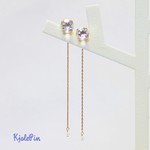 [14kgf]  Crystal loosestone and Gold long chain