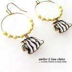 Butterfly Fish🐠 × Yellow hoop ピアス/イヤリング