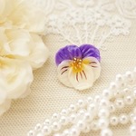 SALE 再21♡  すみれブローチ