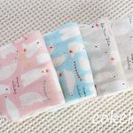 🍎しろくま☆ホリディー♪🍏 ふわふわ&やわらか８重ガーゼ ハンカチ♪４枚セット（無添加ガーゼ使用）