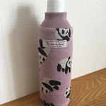 [new] パンダ柄500mlペットボトルカバー ピンク
