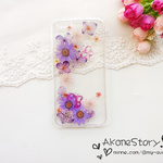 送料無料！花物語「紫薫」/Flower Case/押し花ケース/【iphone&xperia&Galaxy対応】