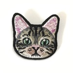 アメショの刺繍ブローチ（受注生産）