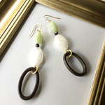 14kgf‼︎ green, white, and wood* ピアス*