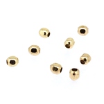 【20点セット】2×2mm12KGFゴールドフィルド金張りラウンドカットビーズ