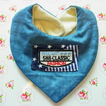 スタイ☆ビブ　クラシックワッペン デニム 男の子 